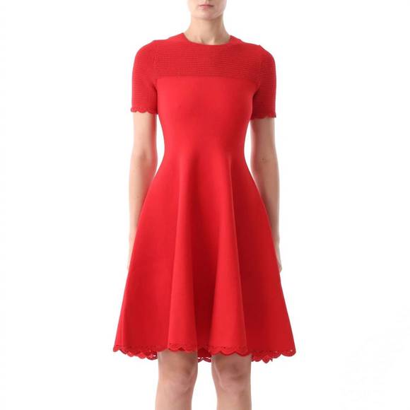 NEW JASON WU fit & flare dress in coral